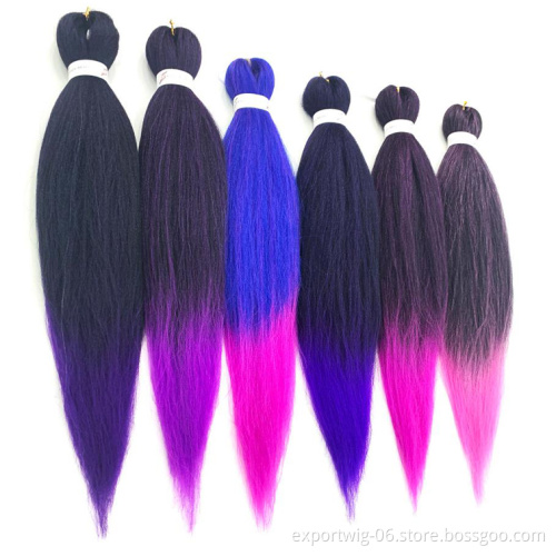 Jumbo Crochet  Micro Bulk Yaki Jumbo Braid Hair Wholesale Express Synthetic Wave  Pre Stretch Braiding Hair Braids Expression